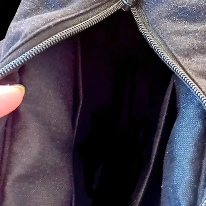 fodera interna con tasche borsa artigianale impermeabile ricamata