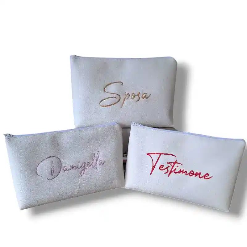 pochette in ecopelle personalizzate per cerimonie