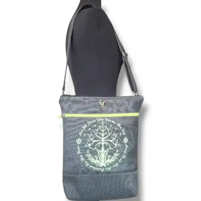 zaino convertibile indossato come borsa